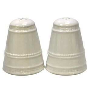 Chantilly White Graphic Studio Nova Embossed Salt and Pepper Shaker Set
